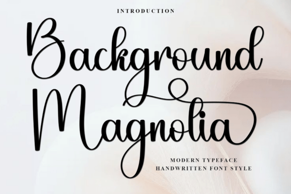 Background Magnolia: A Script Font for Modern Web Design