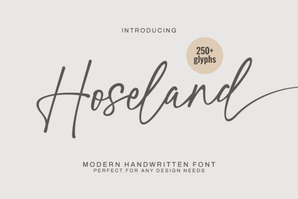 Hoseland: A Font for Thoughtful Design