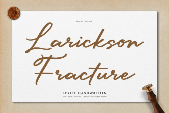 Larickson Fracture: A Warm Script Font for Branding Projects